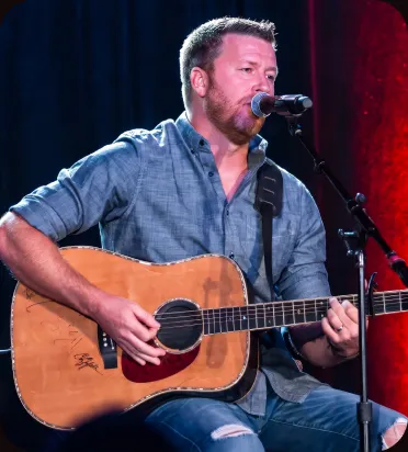 Performers backstage at Songwriters for Vets